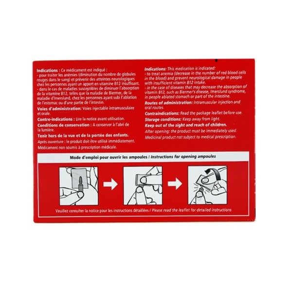 Vitamine B12 Gerda 1000 Ampoule injectable ou buvable en pharmacie