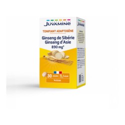 Juvamine Ginseng de Siberie Ginseng d'Asie 890 mg comprimés