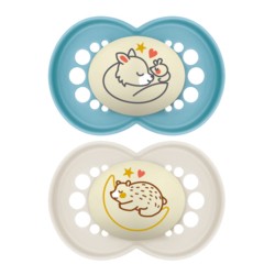 MAM Original sucette silicone anatomique +6 mois Nuit
