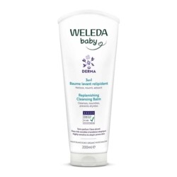 Weleda Bébé Baume lavant relipidant 3 en 1 mauve blanche Bio