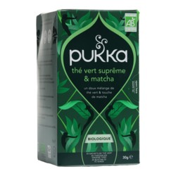 Pukka thé vert suprême et matcha biologique sachets