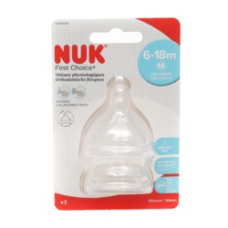 Nuk Trendline Sucettes Physiologiques Silicone 18-36 mois Duo Fille
