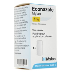 Econazole Mylan 1 Poudre 30g Mycoses Cutanees