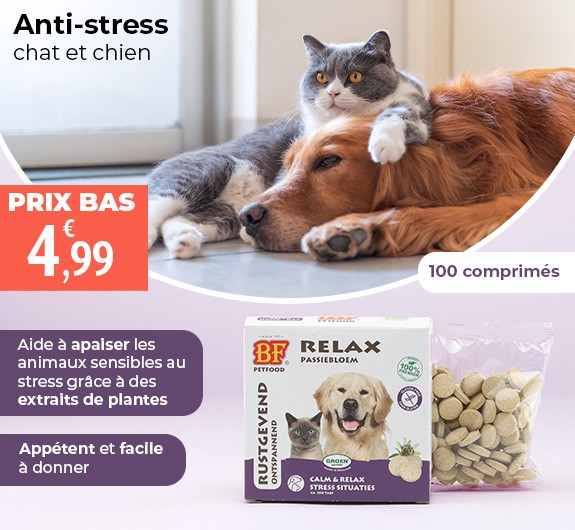 Prix bas BF Petfood Relax comprimé pour chien et chat
