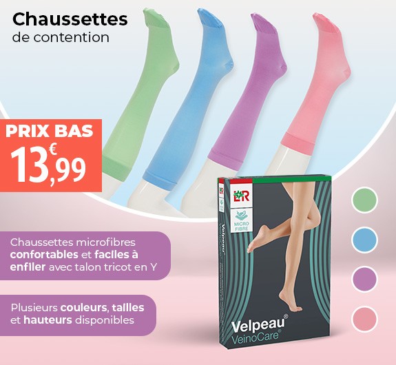Prix bas Velpeau VeinoCare Microfibre Chaussettes de contention Femme