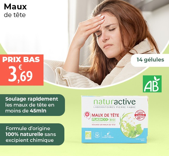 Prix bas Naturactive Maux de tête Flash bio gélules